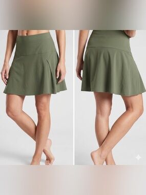 Athleta Everyday Skort Size 8 Green Featherweight Stretch Hiking Tennis Golf